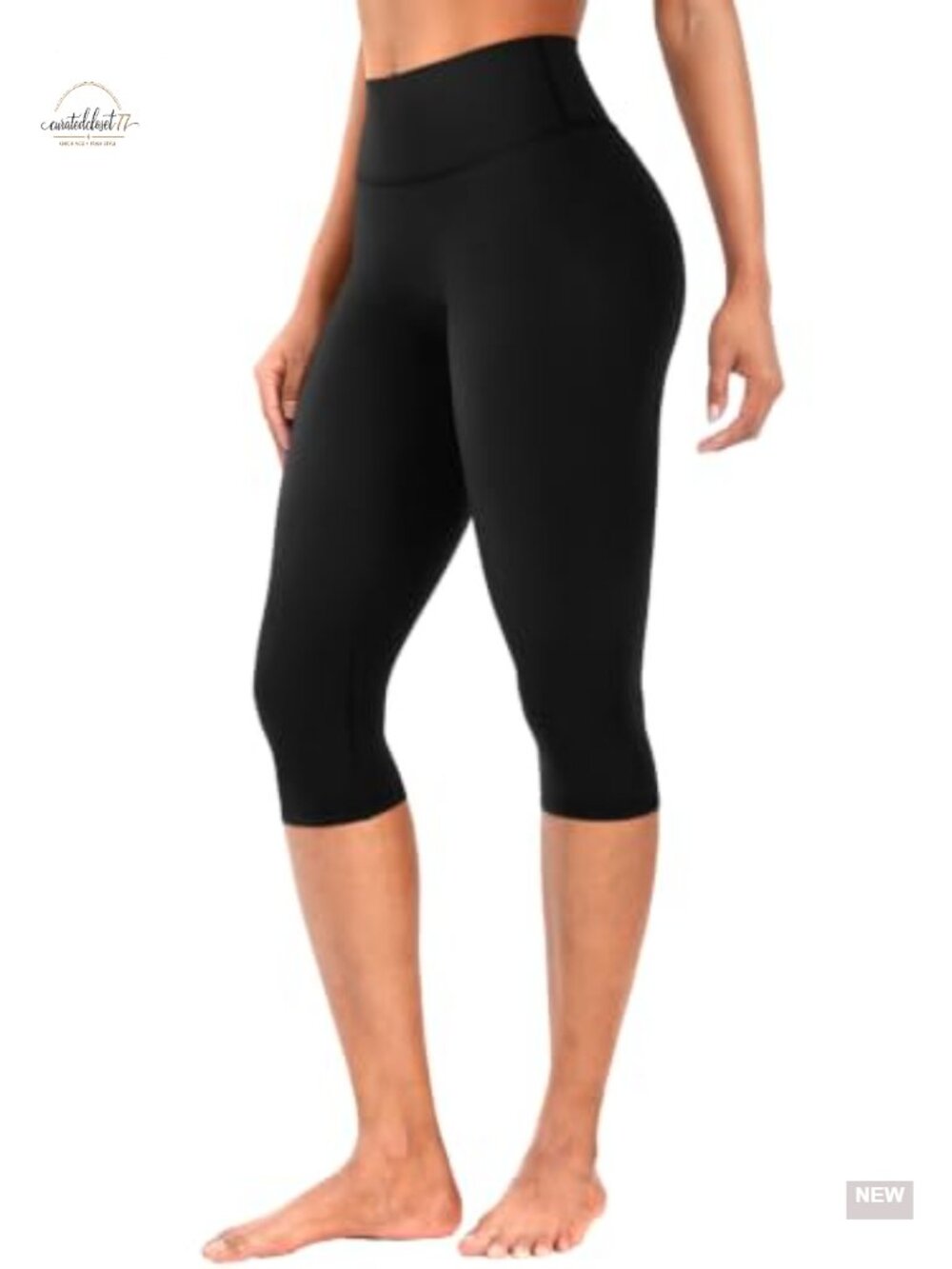 High Stretch Nylon Spandex Capri Leggings Hidden Scrunch Yoga Pants